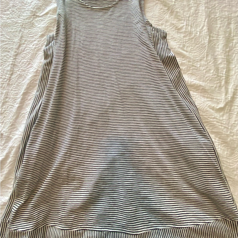 Lands’ End Striped Sleeveless Swing Dress w/ Pockets XL